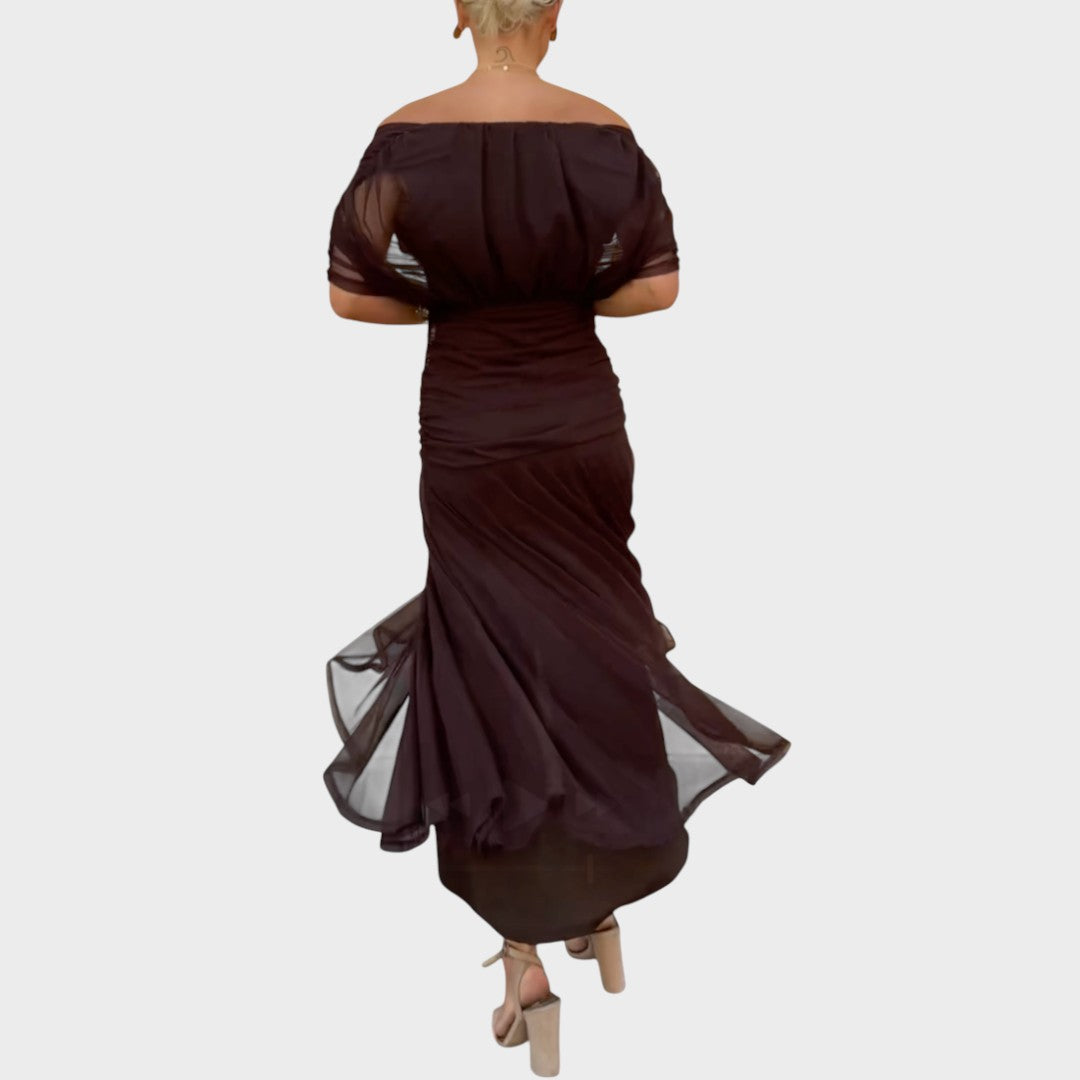 Lora | Vestido Largo Con Escote En V - OSMARA Fashion - vista 10