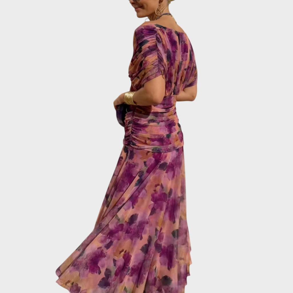 Lora | Vestido Largo Con Escote En V - OSMARA Fashion - vista 12