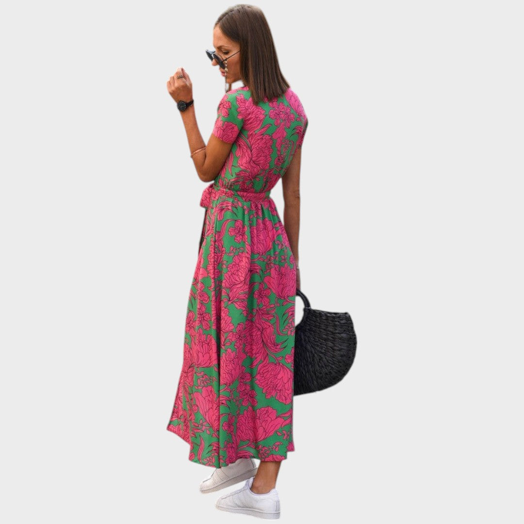Amelie | Vestido Midi Cruzado - OSMARA Fashion - vista 5