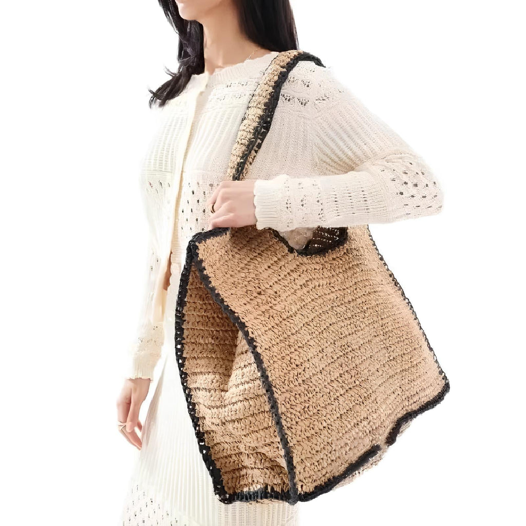 HANZY - Bolso de Playa Tote Tejido en Rafia - OSMARA Fashion - vista 4