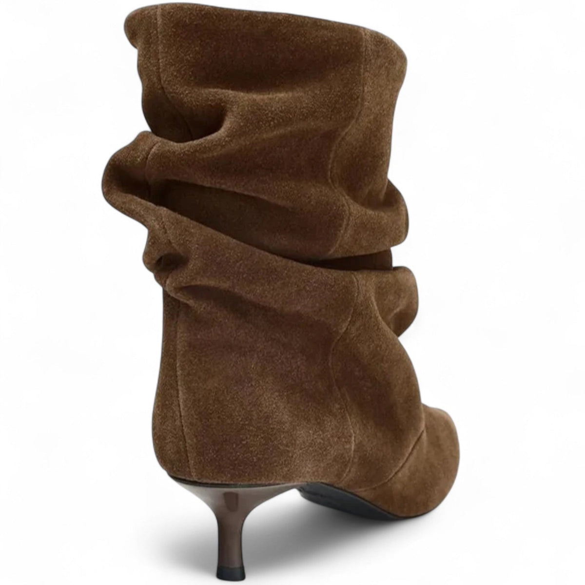 Sacha - Botines Mujer Ante Plisado de Tacón