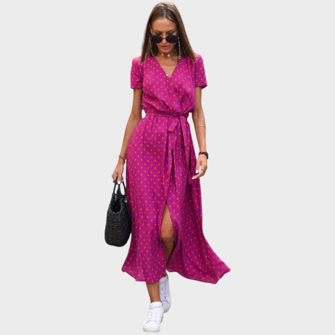 Amelie | Vestido Midi Cruzado - OSMARA Fashion - vista 3