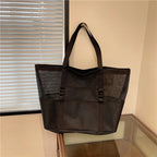 NELLY - Bolso de Playa Grande Transparente - OSMARA Fashion - vista 9