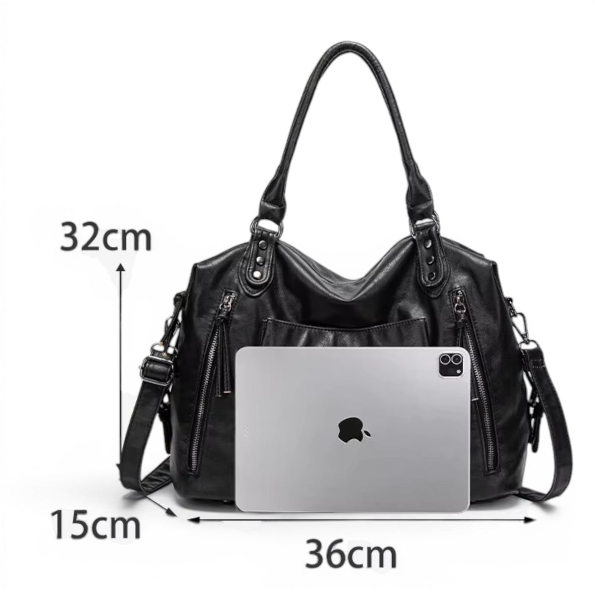 QARYA - Bolso para Clases de Piel Multibolsillos - OSMARA Fashion - vista 10