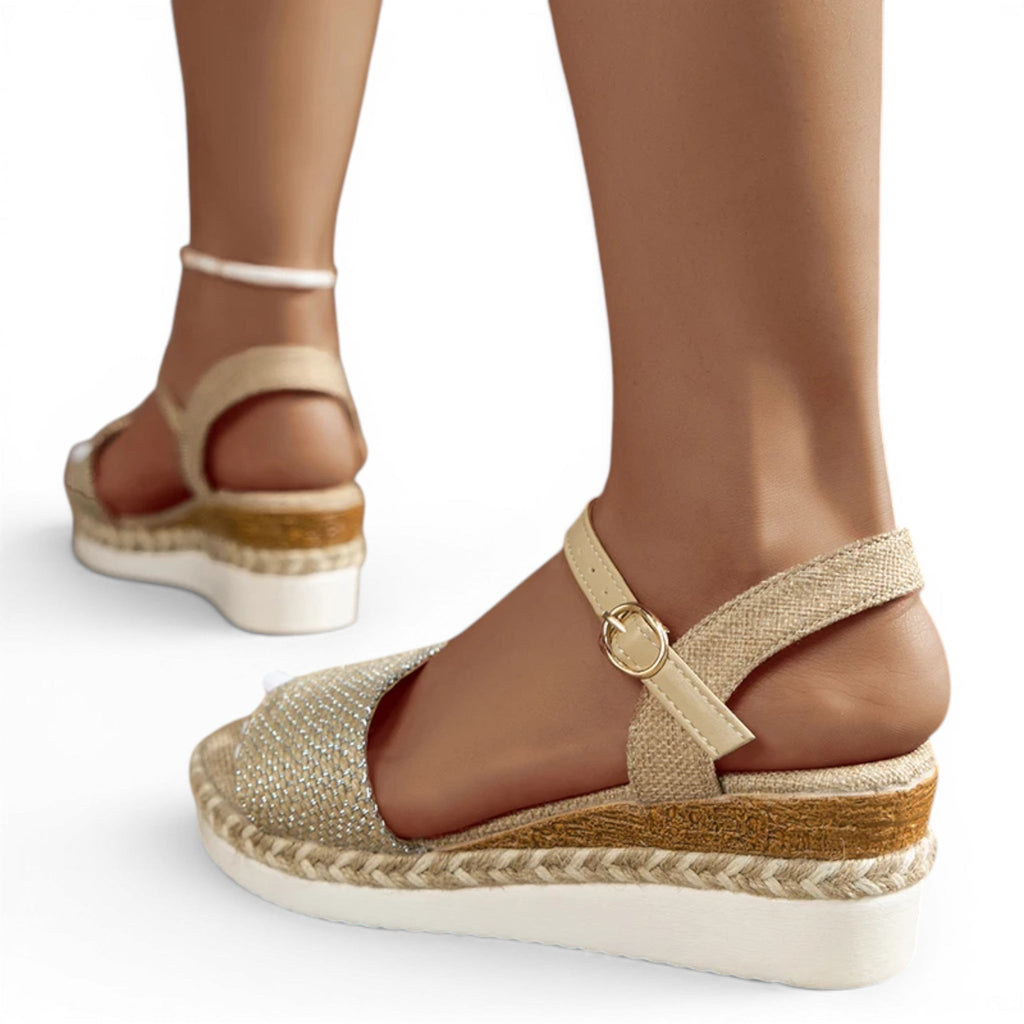 Domyv - Sandalia de Cuña Mujer Alpargata de Tendencia