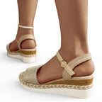 Domyv - Sandalia de Cuña Mujer Alpargata de Tendencia