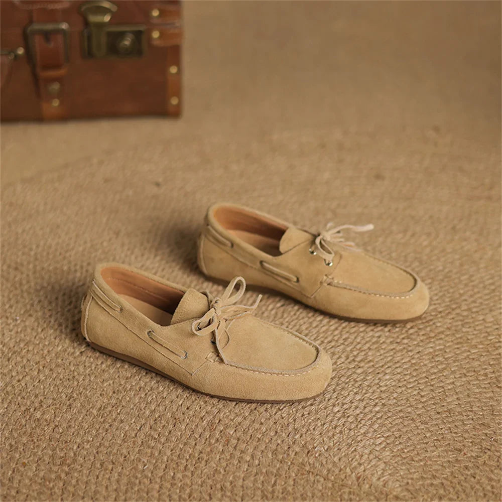 Rose - Mocasín de Ante Sintético Plana