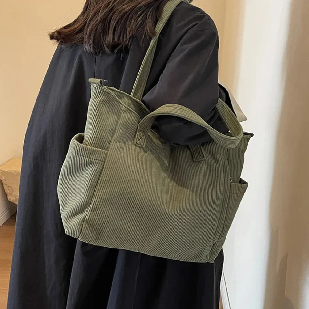 WILLA - Bolso para Clases Grande de Pana - OSMARA Fashion - vista 6