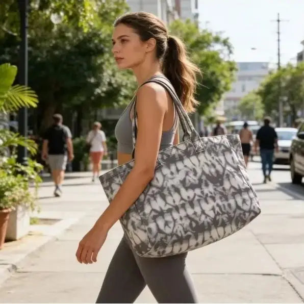 Bolsa de Yoga de Lona de Gran Capacidad, Bolso de Mano y Hombro - OSMARA Fashion - vista 3