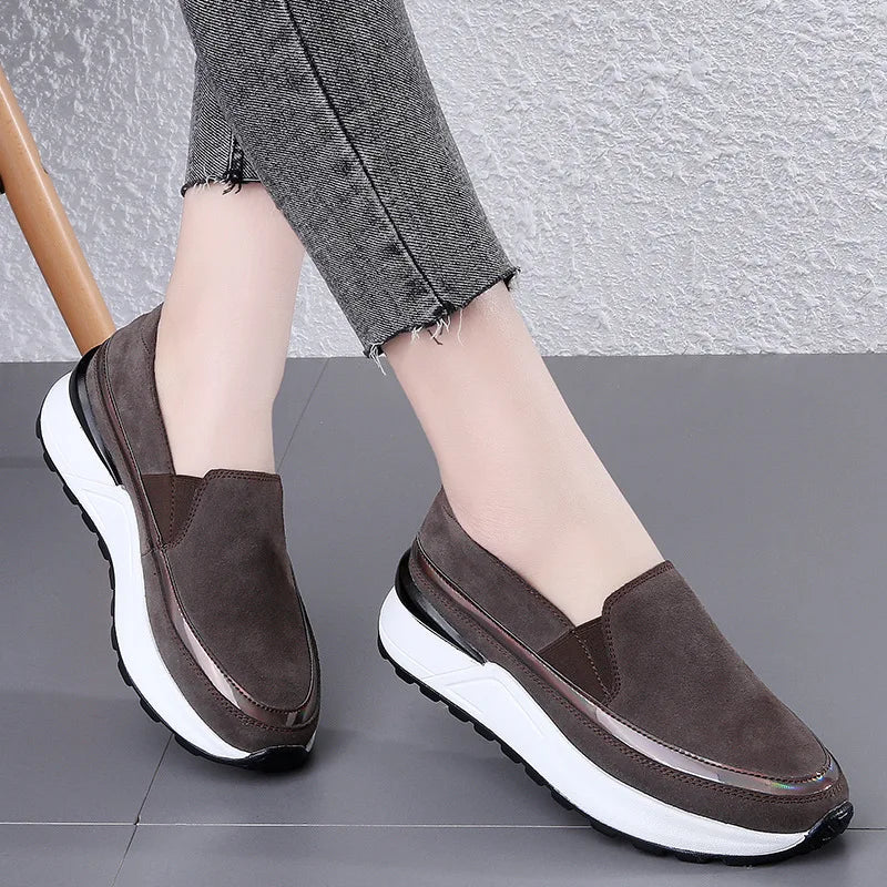 Bonbon - Mocasín de Cuña Mujer de Ante