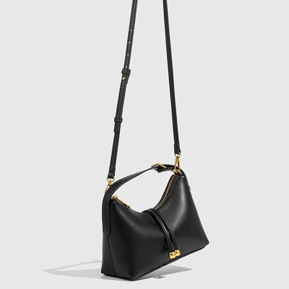 Laufey – Sac hobo en cuir lisse pour femme