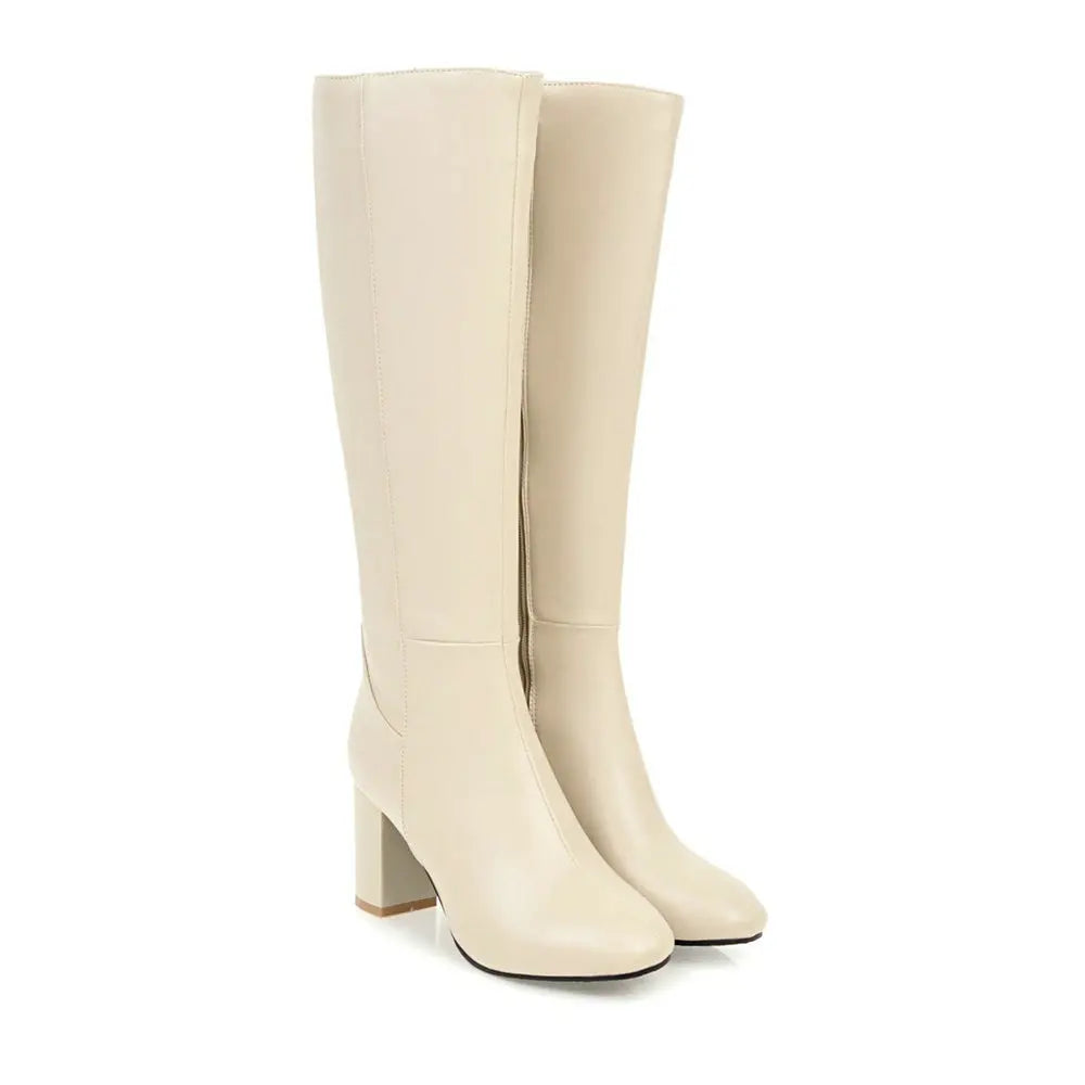 Hedda - Botas Alta Elegante de Tacón Alto