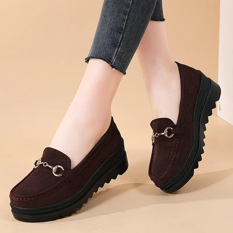 Ant - Mocasín de Cuña Mujer de Ante