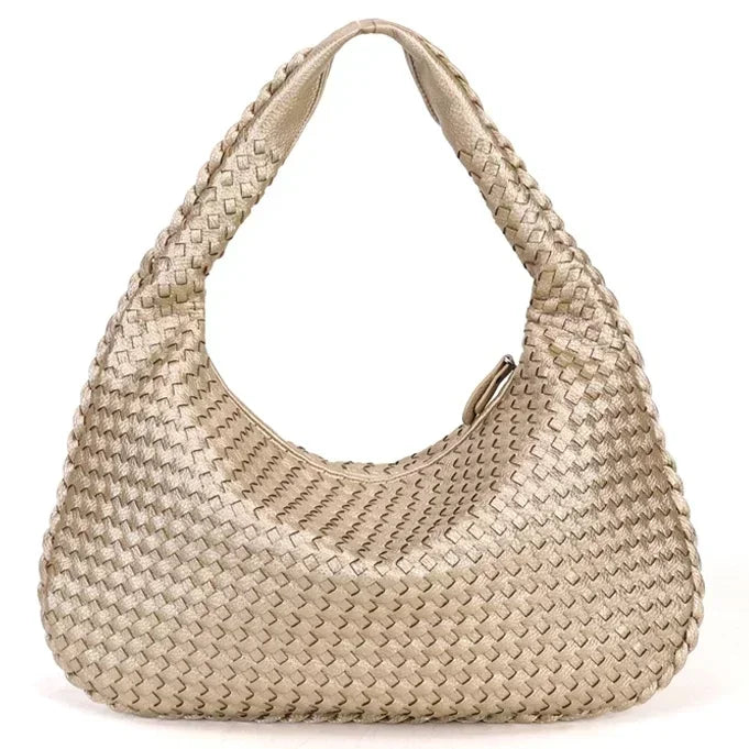 CLARA - Bolso Grande de Tendencia Tejido en Cuero