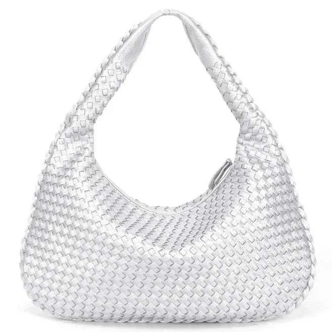 CLARA - Bolso Grande de Tendencia Tejido en Cuero