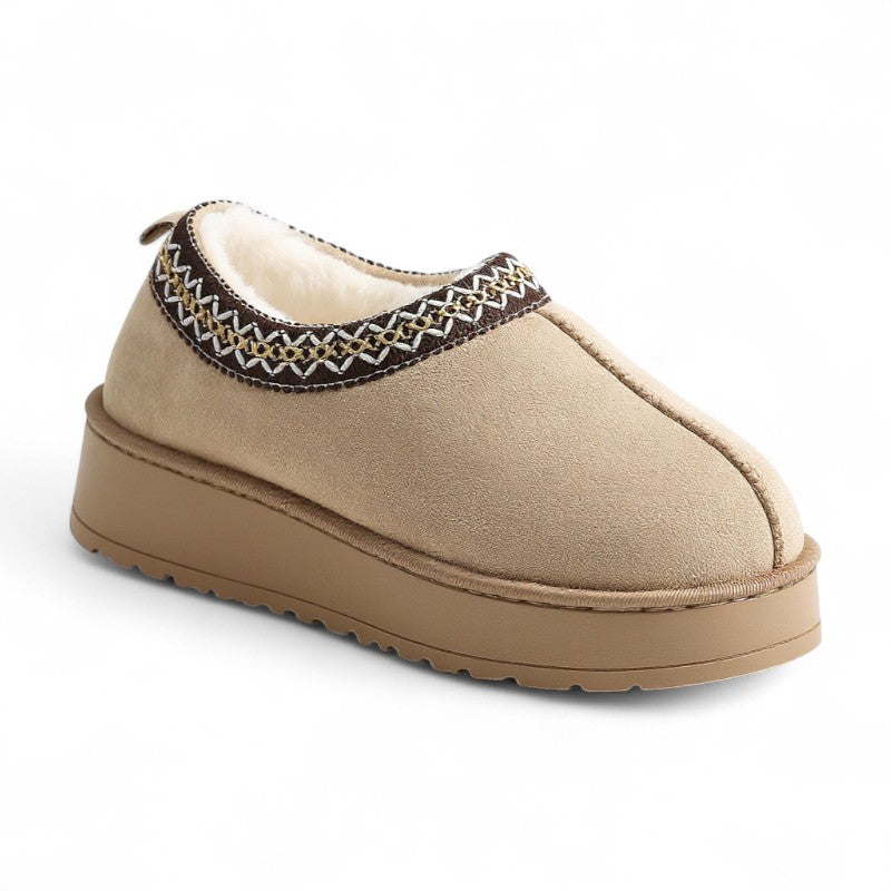Douv - Botas Zapatillas Forradas Cálida de Ante