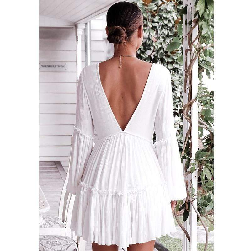 Vestido blanco de playa
