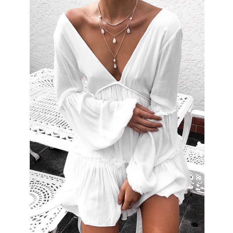 Vestido blanco de playa