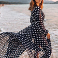 Vestido playero de lunares