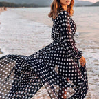 Vestido playero de lunares