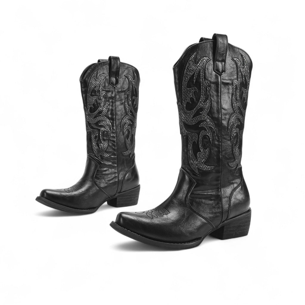 Hailley - Bota Campera Baja de Tacón de Piel