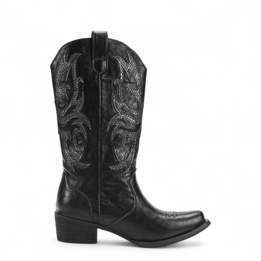 Hailley - Bota Campera Baja de Tacón de Piel