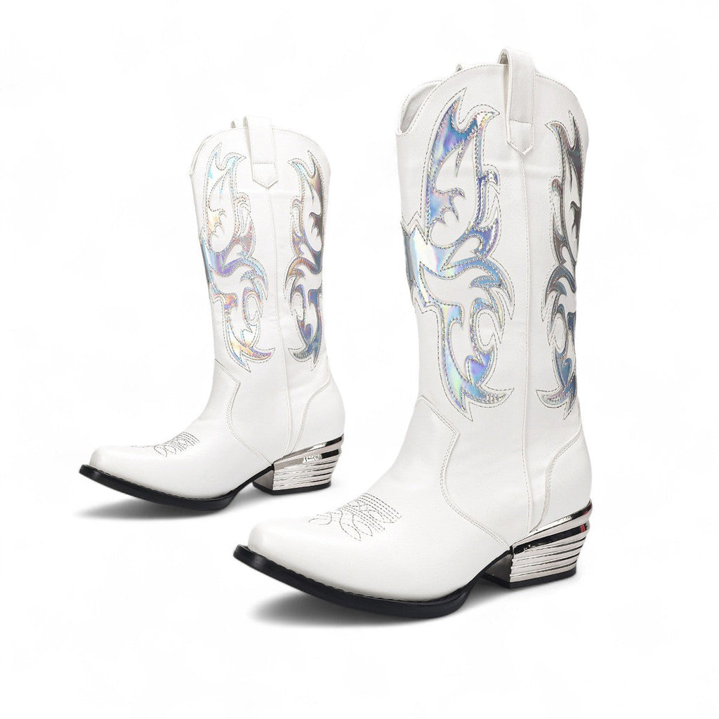 Hailley - Bota Campera Baja de Tacón de Piel