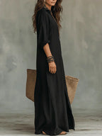 Elsa | Vestido de Mezcla de Lino - OSMARA Fashion - vista 4