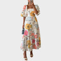 Teressa | Midi Puff-Sleeve Dress
