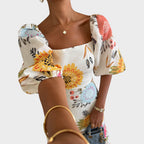 Teressa | Midi Puff-Sleeve Dress