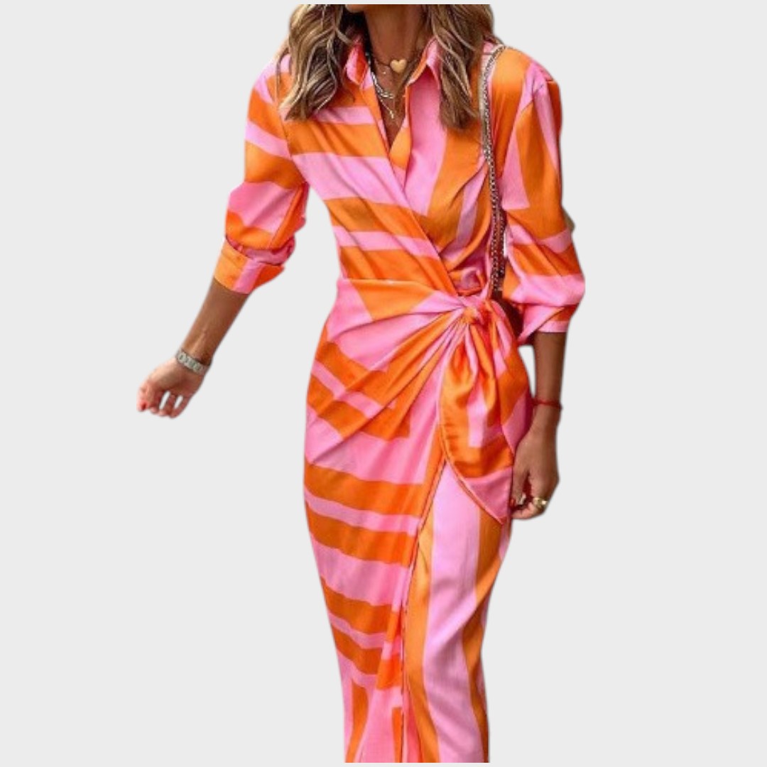 Tina | Robe longue croisée