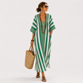 Caftán Zoé Verde Rayas - OSMARA Fashion