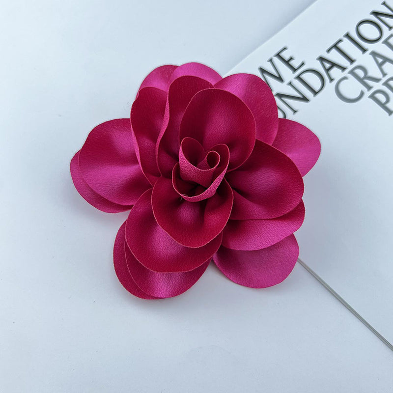 Broche de Flor de Tela Satinada Combinable