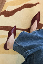Zapatos Planos Retro de Puntera Fina y Escote Bajo