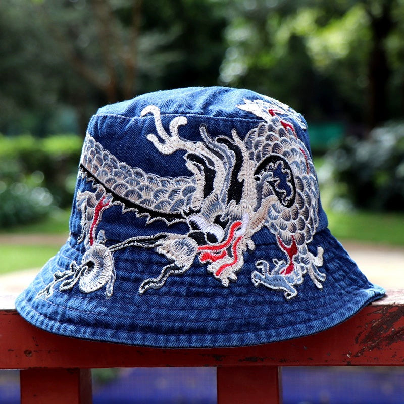 Gorro Cubo Vaquero Bordado de Estilo Étnico