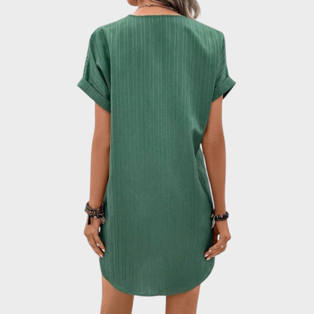 Atália | Cómodo vestido con cuello en V - OSMARA Fashion - vista 5