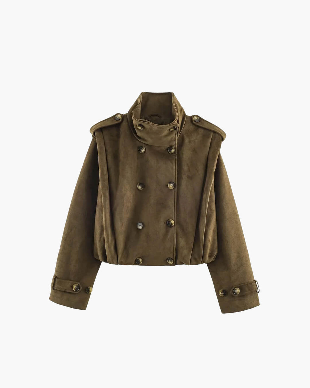 Amelia Trench corto retro en ante sintético
