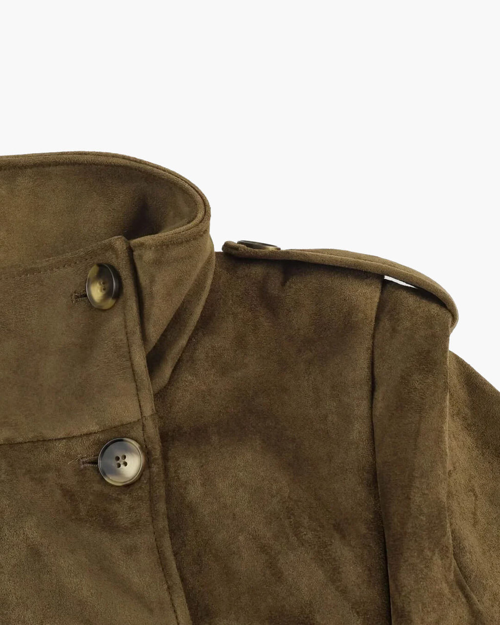 Amelia Trench corto retro en ante sintético