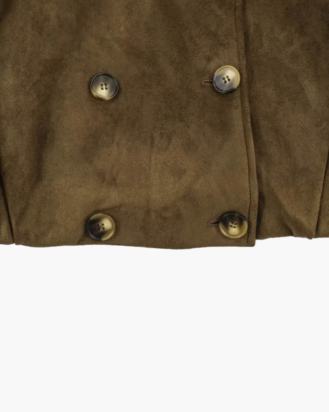 Amelia Trench corto retro en ante sintético