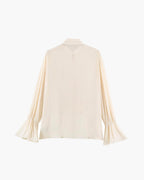 Amelie Blusa Vintage de Gasa con Cuello Alto