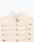 Amelie Blusa Vintage de Gasa con Cuello Alto