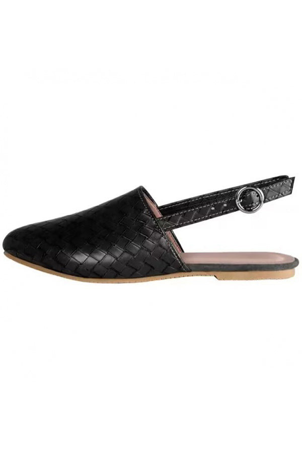 Sandalias Planas Trenzadas de Puntera Fina