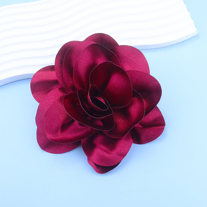 Broche de Flor de Tela Satinada Combinable