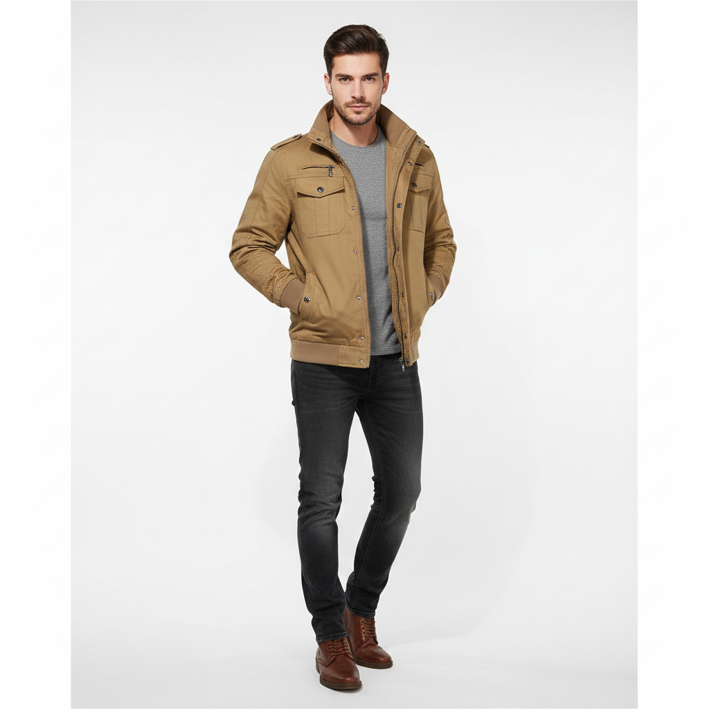 Chaqueta de aviador Aiden para hombre – Calidez y estilo urbano