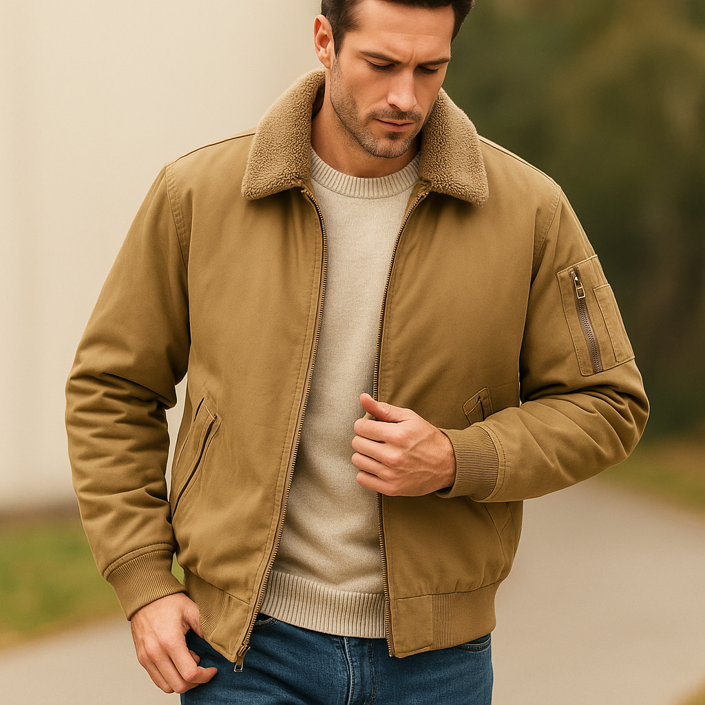 Chaqueta bomber para hombre – Elegante estilo aviador