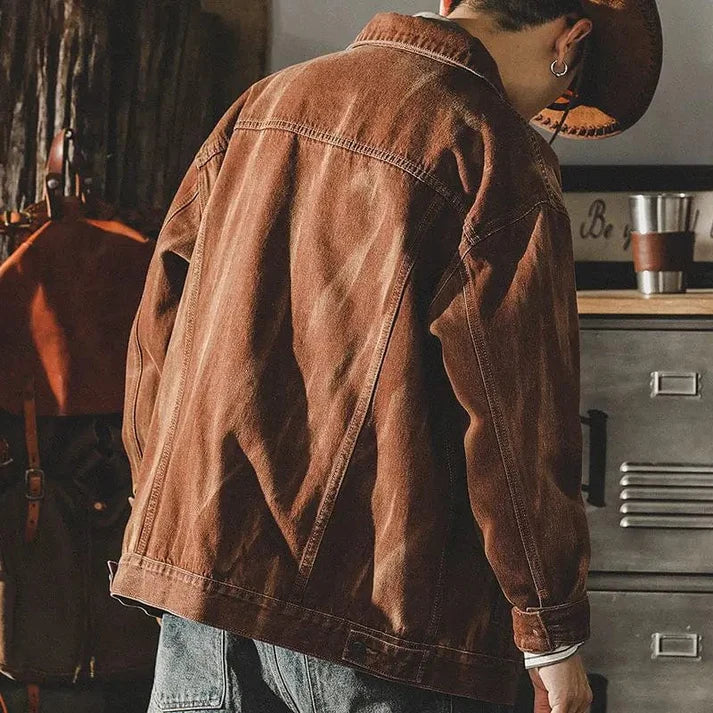 Chaqueta de Jean para Hombre Retro - Étienne - Cuello Vuelto