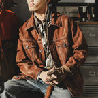 Chaqueta de Jean para Hombre Retro - Étienne - Cuello Vuelto