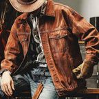 Chaqueta de Jean para Hombre Retro - Étienne - Cuello Vuelto