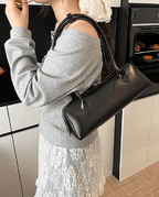 Bolso baguette Ella de cuero vegano vintage