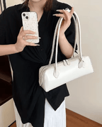 Bolso baguette Ella de cuero vegano vintage